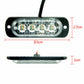 4x 4 LED Amber Recovery Strobe Flashing Grille Lightbar Lamp Truck Beacon Light