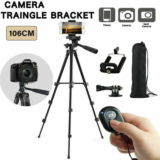 Stretchable Tripod Stand & Remote For iPhone 12 Samsung Sony Digital Camera UK