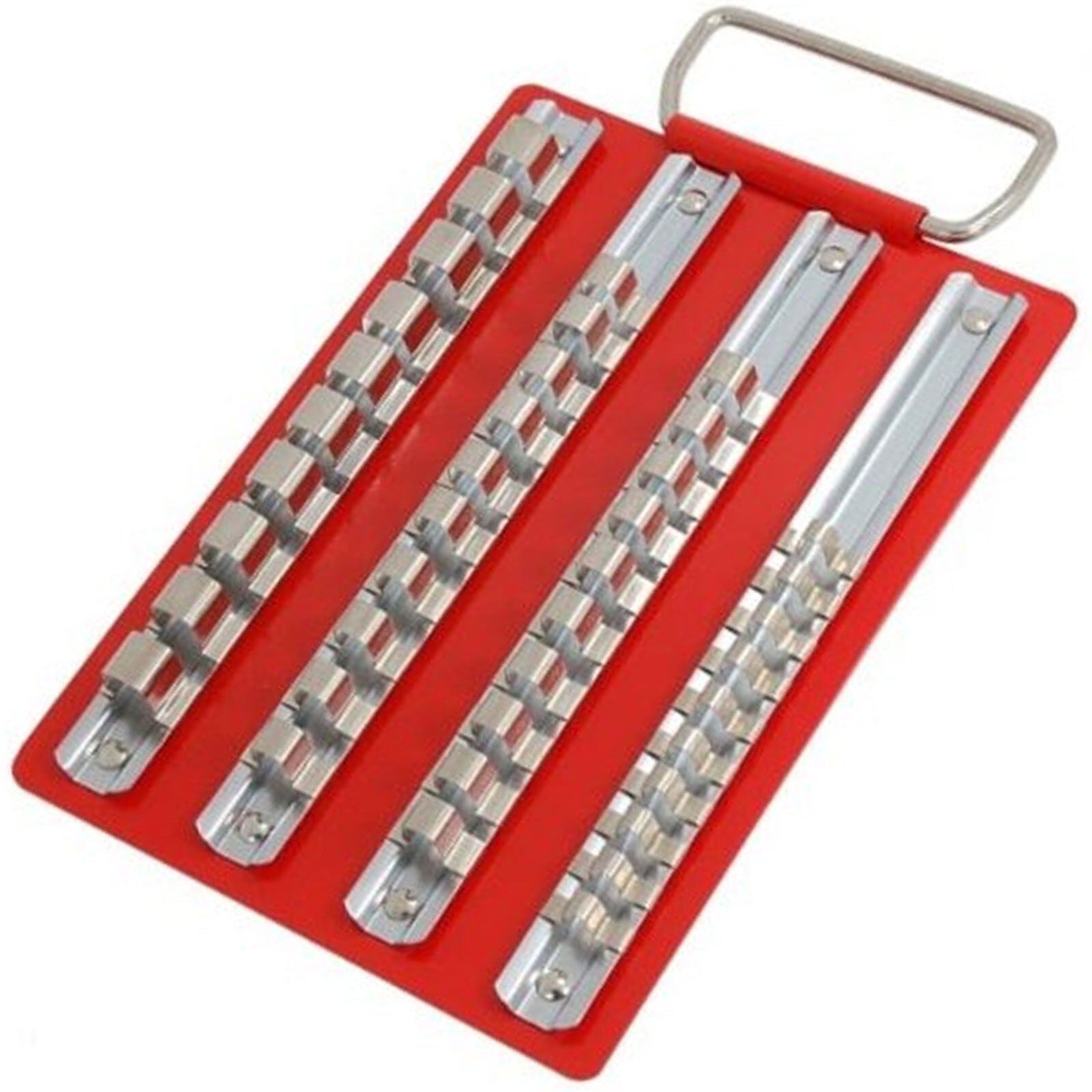 💥SALE💥Metal Socket Tray with 1/4 3/8 & 1/2 Inch Clips Storage Rails To ...
