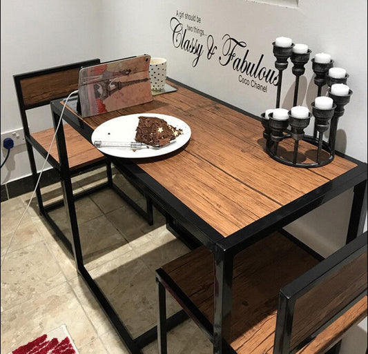 Small Table And 2 Chairs Breakfast Bar Kitchen Dining Room Modern Furniture Set