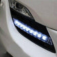 2x White 9 LED Daytime Running Light DRL Fog Indicator Side Bumper For Audi VW