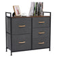 💥SALE💥Fabric Chest of Drawers, Bedroom Storage Organizer Unit w/ 5 Drawers Metal Frame