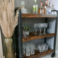 Industrial Drinks Trolley Rustic Metal Cart Vintage Serving Shelf Kitchen Table