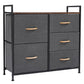 💥SALE💥Fabric Chest of Drawers, Bedroom Storage Organizer Unit w/ 5 Drawers Metal Frame