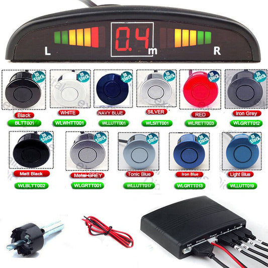 Car Rear Reversing Reverse Parking LED Display Sensor Kit Audio Buzzer Alarm FREE SHIPPING