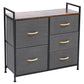 💥SALE💥Fabric Chest of Drawers, Bedroom Storage Organizer Unit w/ 5 Drawers Metal Frame