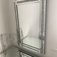 💥SALE💥Large Crushed Diamond Jewel Framed Silver Bordered Wall-Mounted Mirror 40x60cm