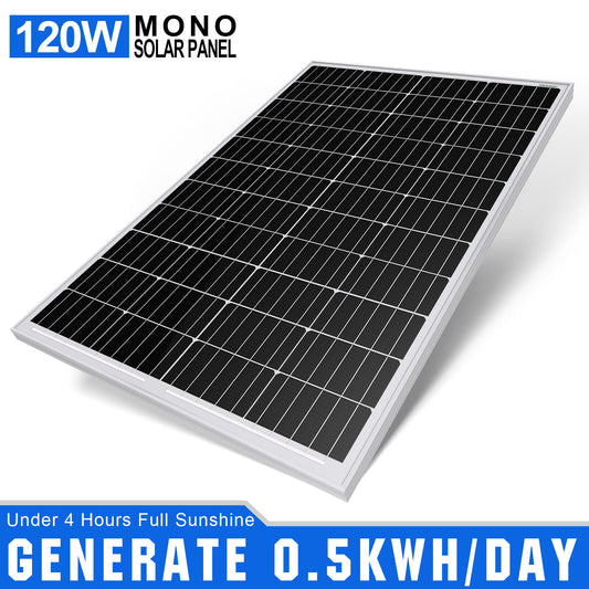 120W Monocrystalline Solar Panel 12V for Off Grid Solar kit RV Caravan