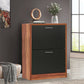 Shoe Rack Storage Cabinet Wooden Stand Cupboard Unit 2 Drawer Organizer