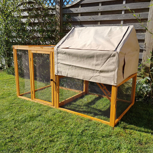 NEW! CHICKEN SHELTER & RUN HEN HOUSE POULTRY ARK HOME NEST BOX COOPS RABBIT HUTCH