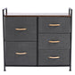 💥SALE💥Fabric Chest of Drawers, Bedroom Storage Organizer Unit w/ 5 Drawers Metal Frame