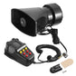 12V 7 Tone Sound Car Police Siren Horn Megaphone With Mic PA Speaker System