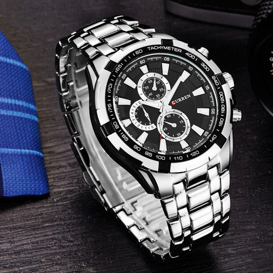 SALE! Men Luxury Watch Chronograph Date Quartz Wrist Watches Waterproof-