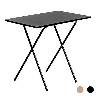 Folding Laptop Desk PC Home Office University Wood Study Student Table - Black