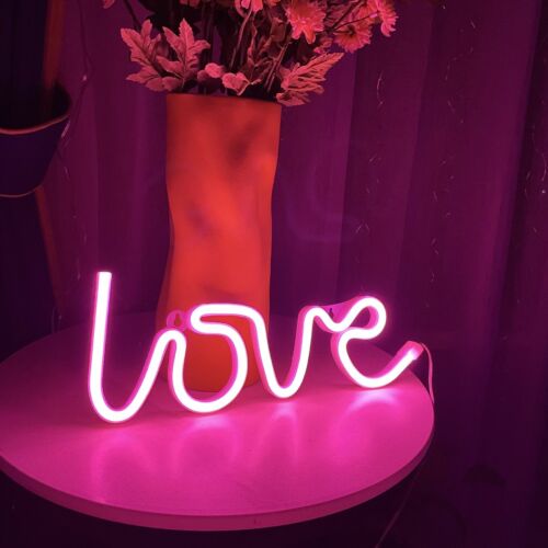 Love Led Neon Light Sign Wall Decor Lamp Christmas Pub Room Night Light Gift