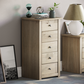 Panama 5 Drawer Narrow Chest Solid Waxed Pine Rustic Storage Furniture Unit